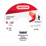Oregon 23-530 GATORLINE,ROUND RED .130 5LB S