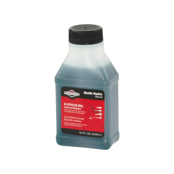 Briggs & Stratton 100107 2-Cycle Low Smoke Engine Oil, 50:1 mix, 3.2 oz Bottle