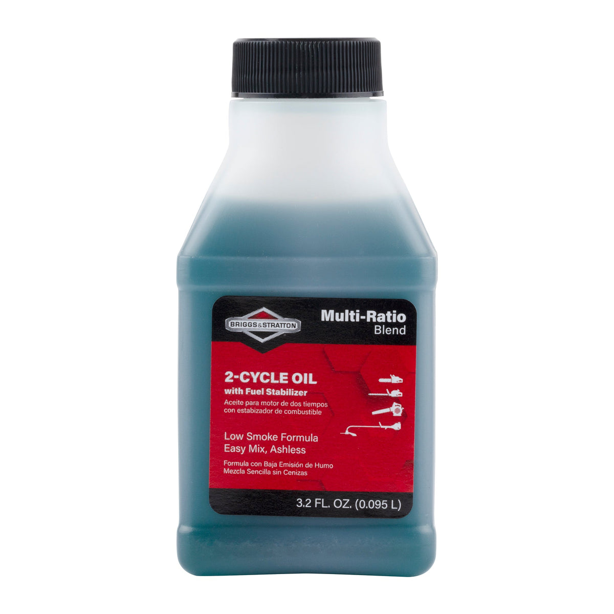 Briggs & Stratton 100107 3.2oz 2-Cycle Low Smoke Engine Oil, 50:1 Mix