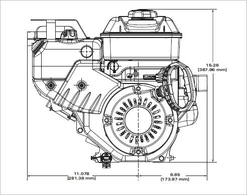 Briggs & Stratton 13A137-0004-F1 Snow Series 9.5 GT 208cc Horizontal Engine