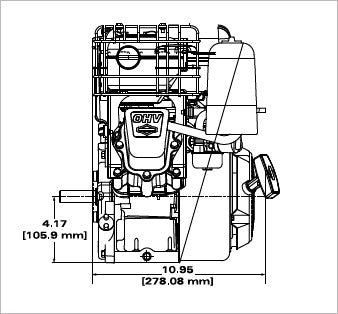 Briggs & Stratton 13R232-0001-F1 CR950 Series 9.5 GT 208cc Horizontal Shaft Engine