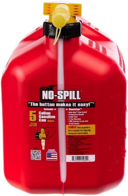 No Spill 1460S 4-Pack 5 Gallon Gasoline View Cans