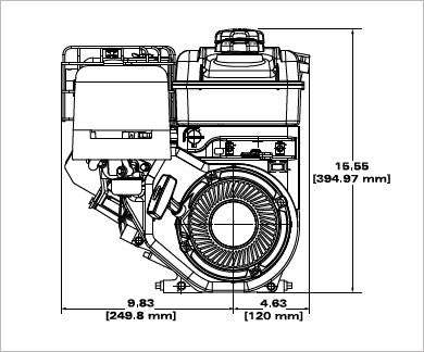Briggs & Stratton 15T232-0036-F8 Professional 11.5 GT 250cc Horizontal Engine