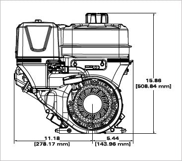 Briggs & Stratton 19L232-0037-F1 Vanguard 10 HP 305cc Horizontal Shaft Engine