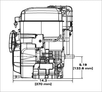 Briggs & Stratton 25M137-0019-F1 Snow Series 21 GT 420cc Horizontal Engine