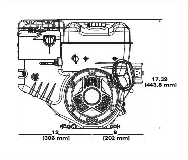 Briggs & Stratton 25M137-0019-F1 Snow Series 21 GT 420cc Horizontal Engine