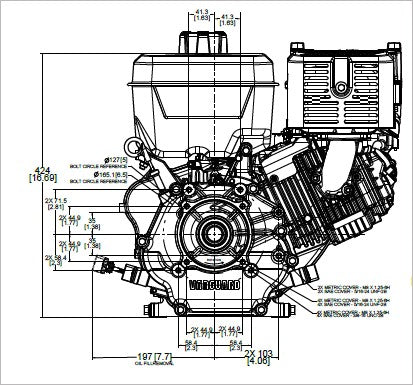 Briggs & Stratton 25V332-0006-F1 Vanguard 14 HP 408cc Horizontal Shaft Engine