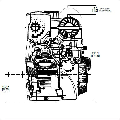 Briggs & Stratton 25V337-0012-F1 Vanguard 14 HP 408cc Horizontal Shaft Engine