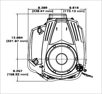 Briggs & Stratton 31R907-0007-G1 EXi Series 17.5 HP 500cc Vertical Shaft Engine
