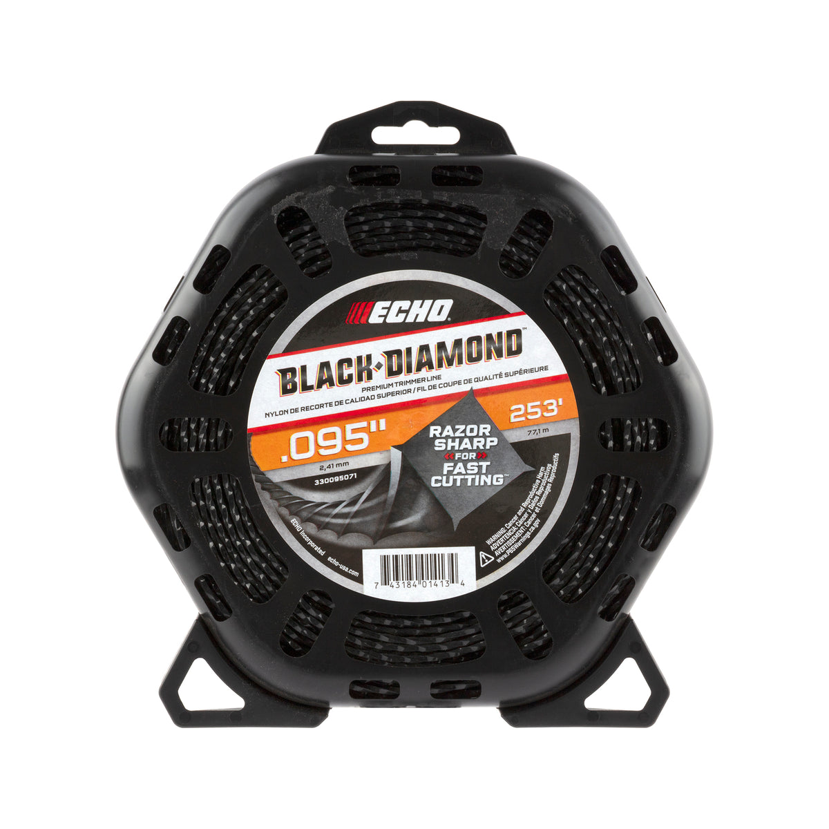 Echo 330095071 Black Diametermond .095" Trimmer Line, 253' Donut