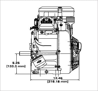 Briggs & Stratton 356447-0655-F1 Vanguard 18.0 HP 570cc Horizontal Shaft Engine