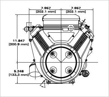 Briggs & Stratton 356776-0013-G1 Vanguard 18 HP 570cc Vertical Shaft Engine