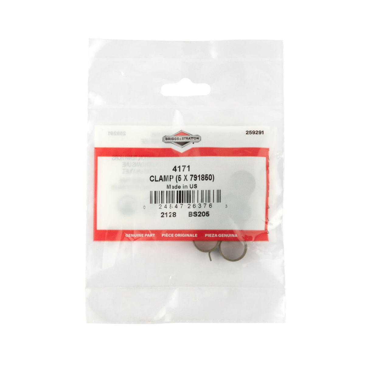 Briggs & Stratton 4171 Clamp - (5 x 791850)