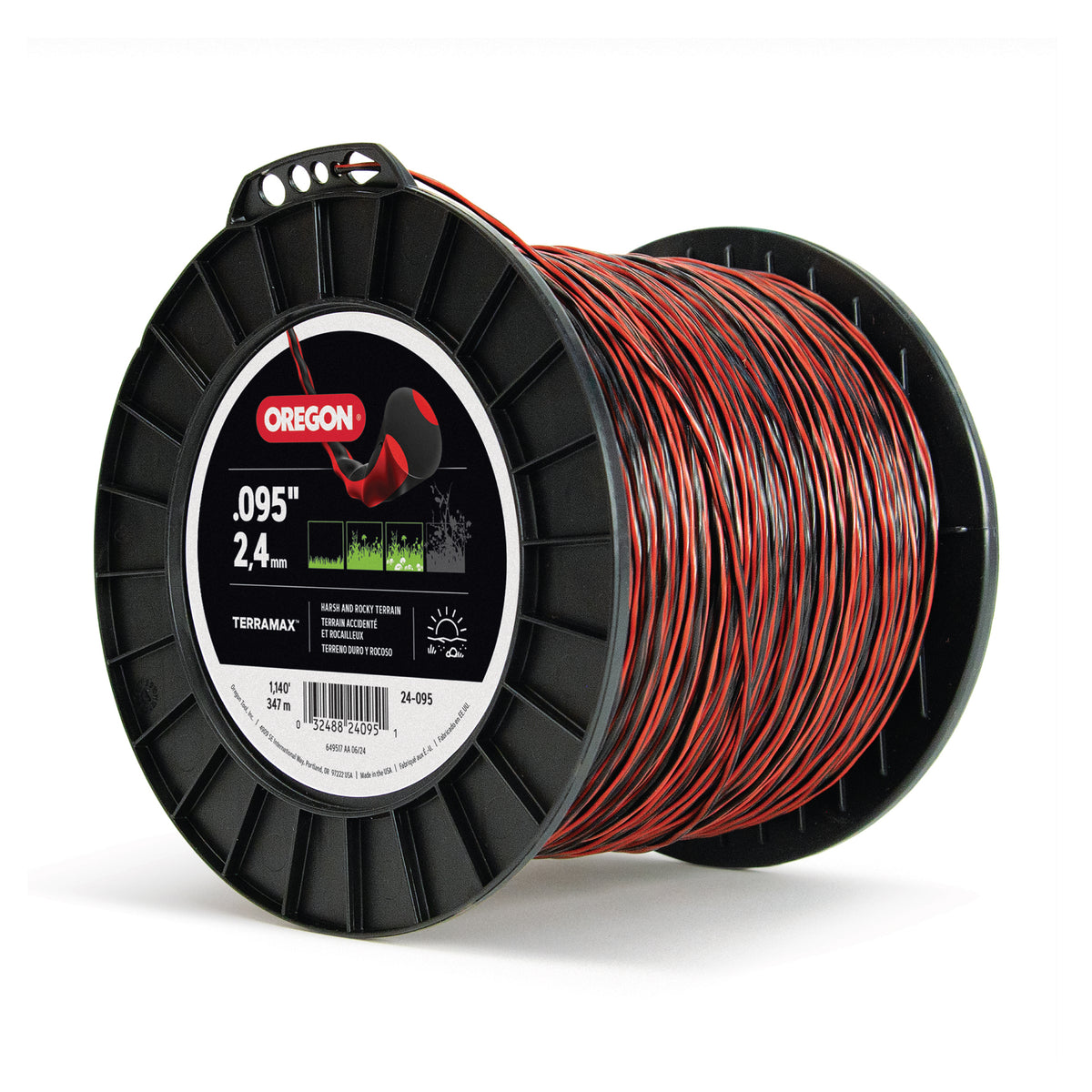 Oregon 24-095 Terramax, .095 Oval Twist 5 lb Spool