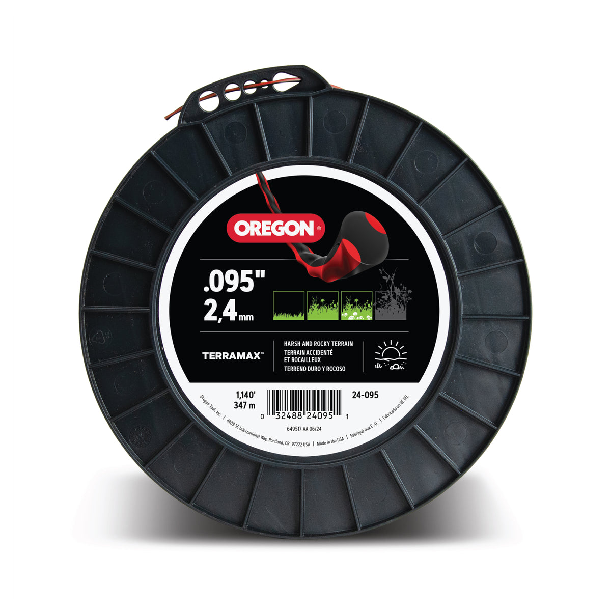 Oregon 24-095 Terramax, .095 Oval Twist 5 lb Spool