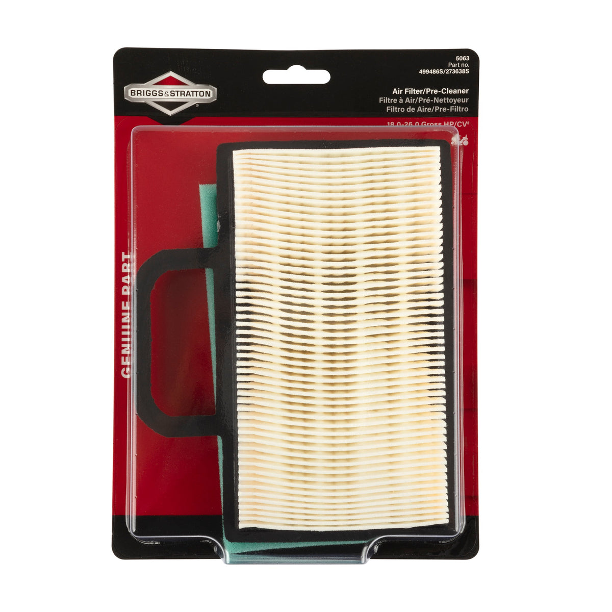 Briggs & Stratton 5063K Air Cleaner Cartridge Filter