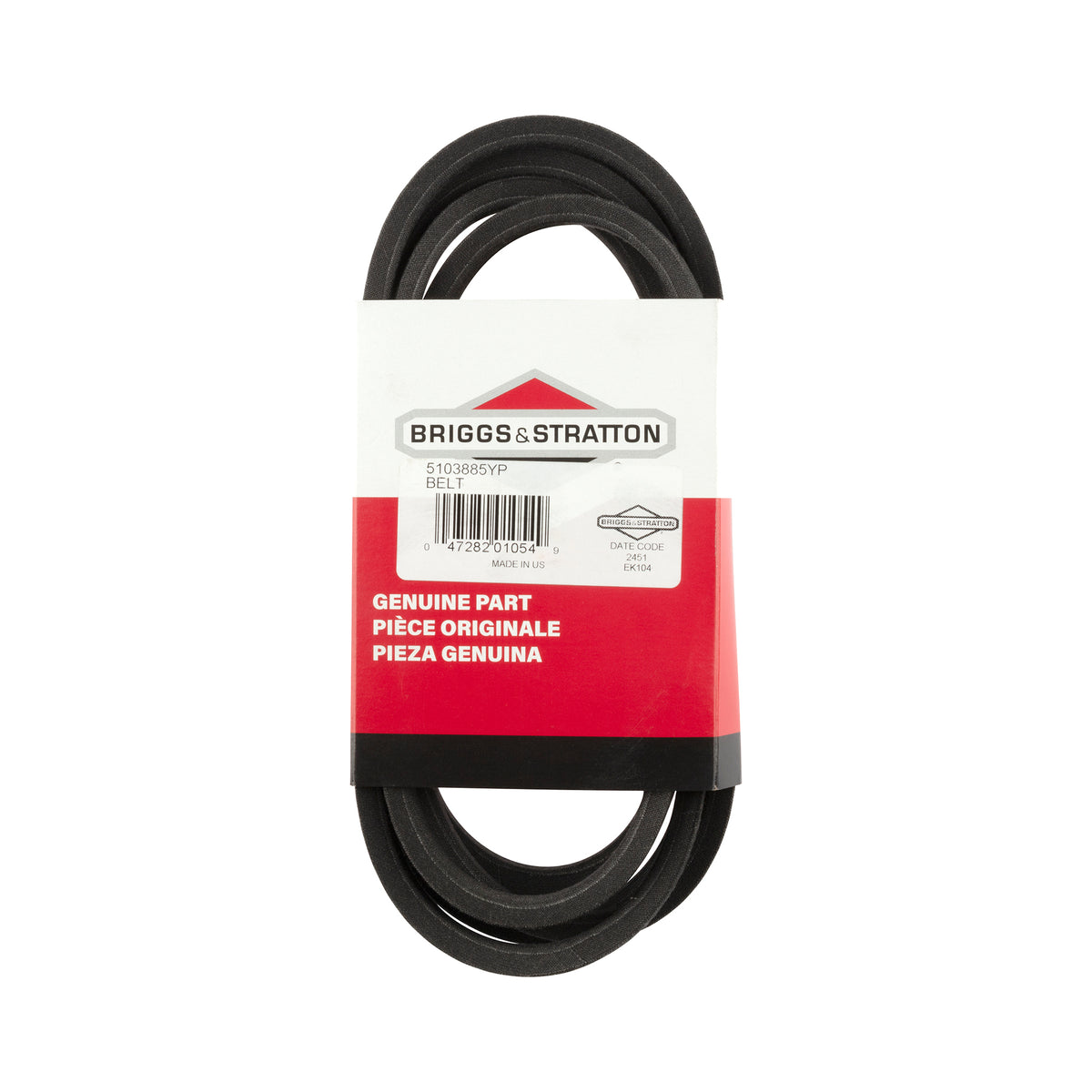 Briggs & Stratton 5103885YP Belt, A-SEC, 117.24"