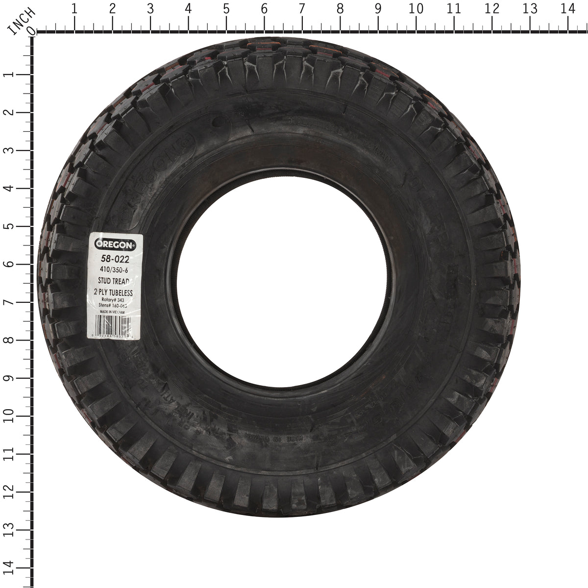 Oregon 58-022 Tire - 410 / 350-6 Stud 2-Ply