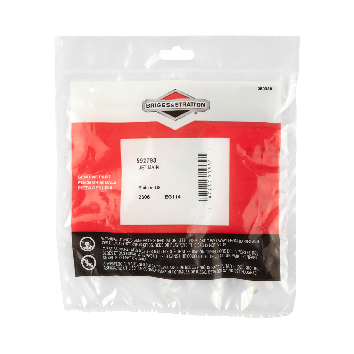 Briggs & Stratton 592793 Main Jet