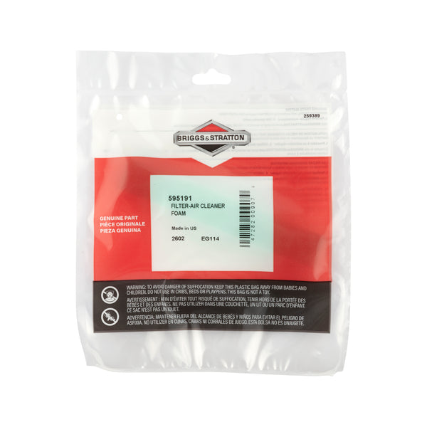 Briggs & Stratton 595191 Pre-Cleaner Filter