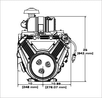 Briggs & Stratton 611477-1244-J1 Vanguard 33 HP 993cc Horizontal Shaft Engine