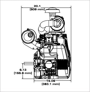 Briggs & Stratton 613477-0250-J1 Vanguard 35 HP 993cc Horizontal Shaft Engine