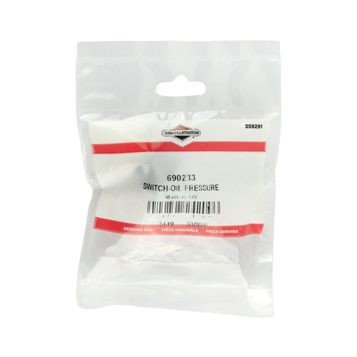 Briggs & Stratton 690233 Oil Pressure Switch
