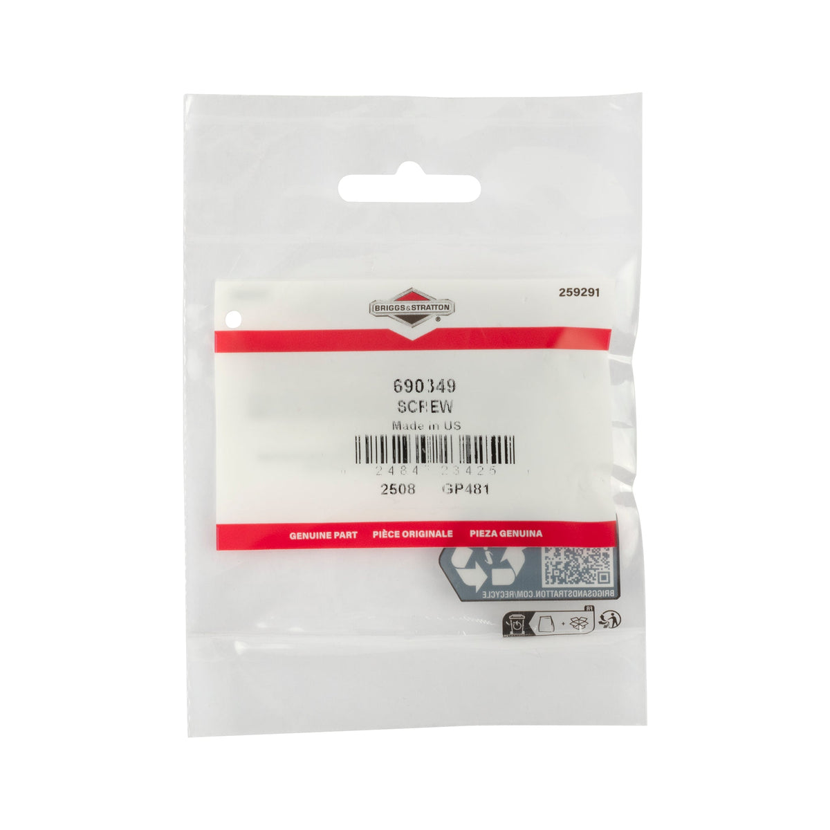 Briggs & Stratton 690349 Screw