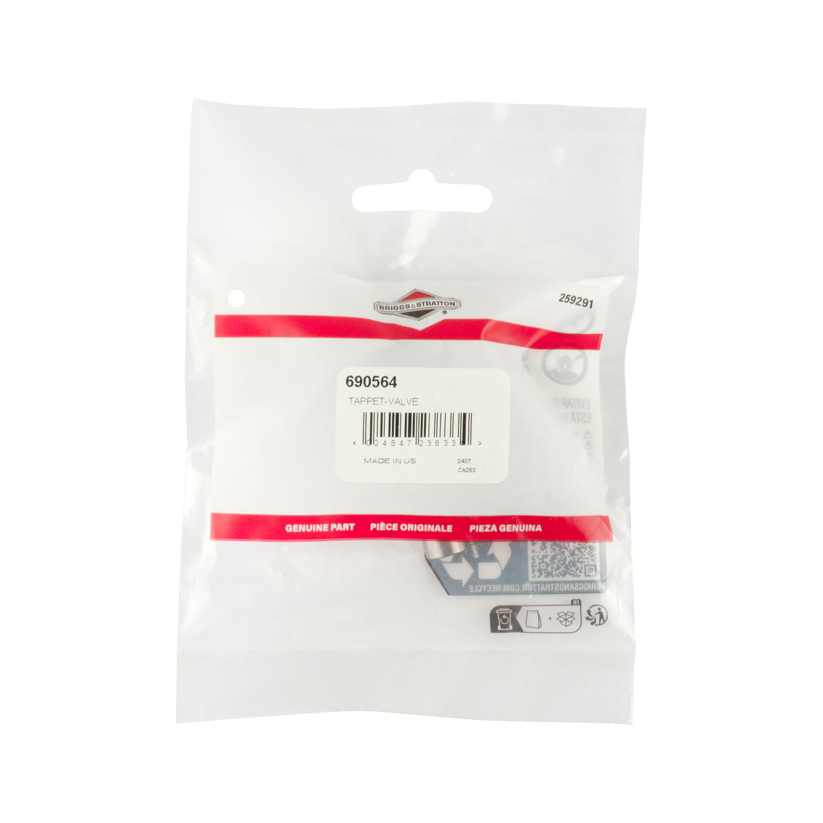 Briggs & Stratton 690564 Valve Tappet