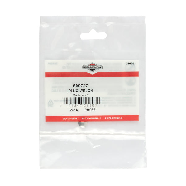 Briggs & Stratton 690727 Welch Plug