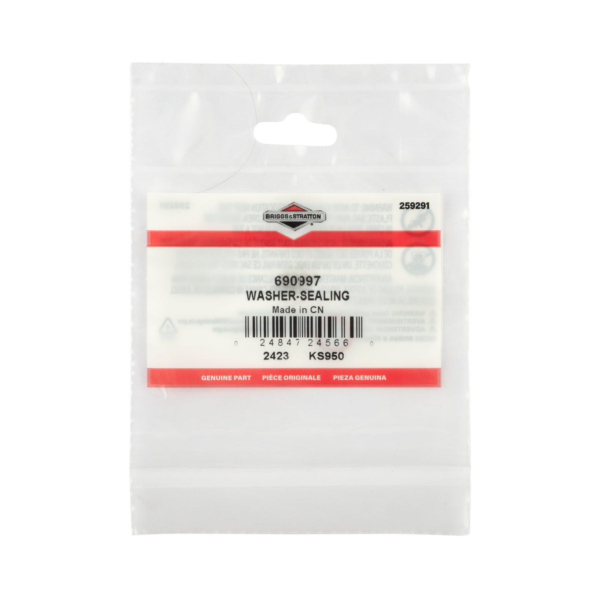 Briggs & Stratton 690997 Sealing Washer