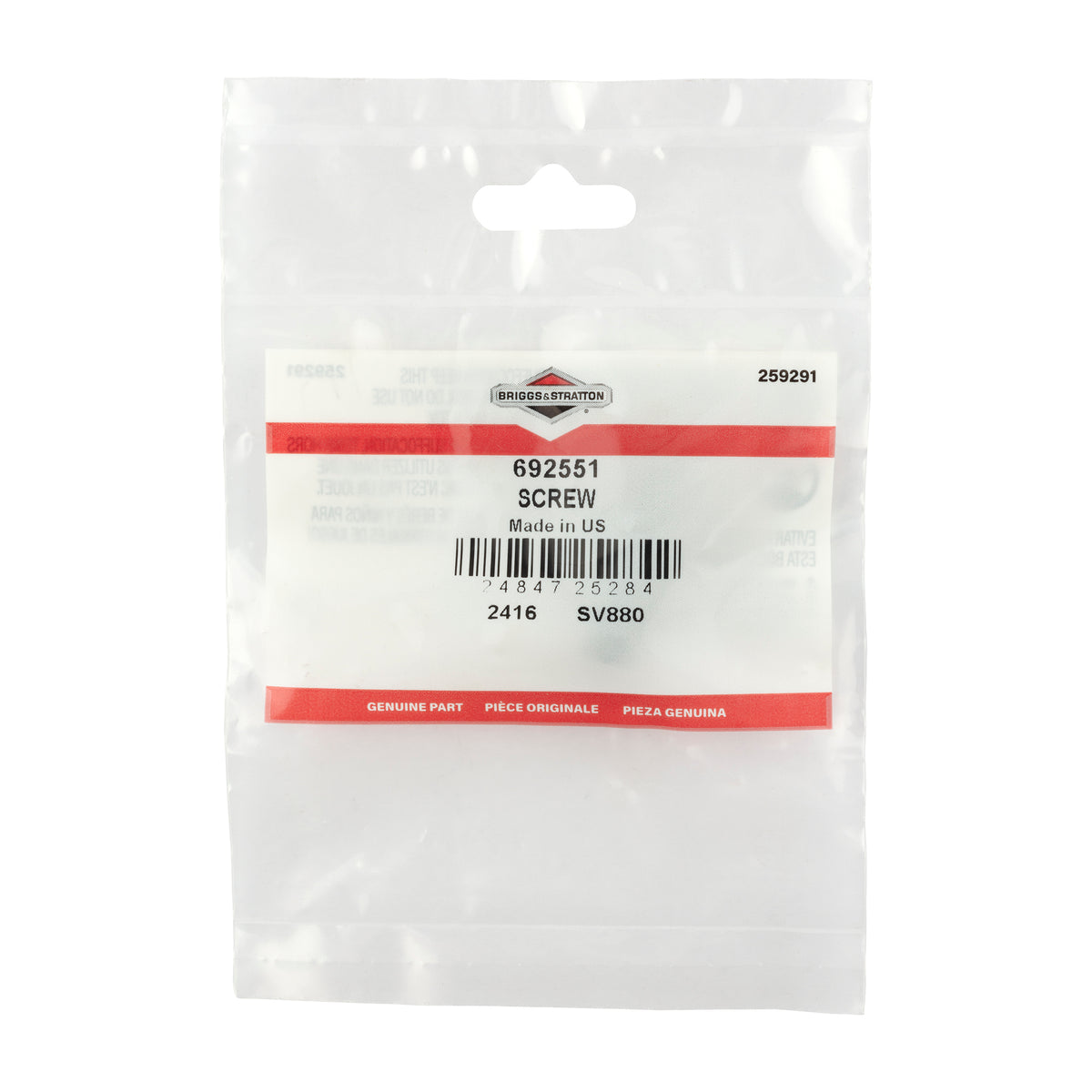 Briggs & Stratton 692551 Screw