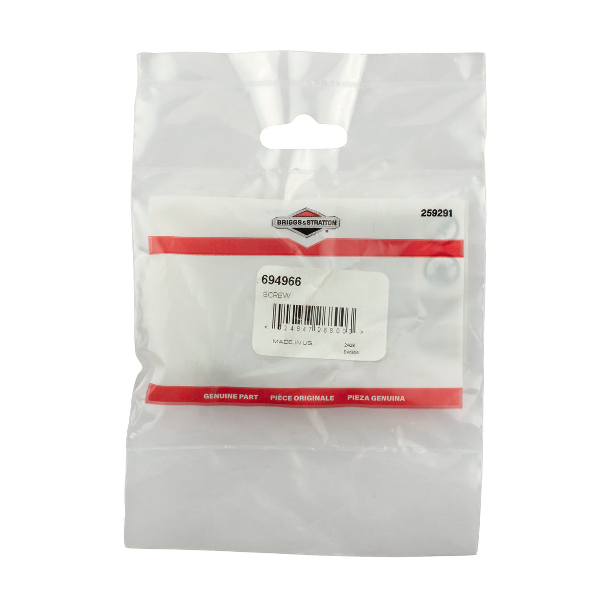 Briggs & Stratton 694966 Screw