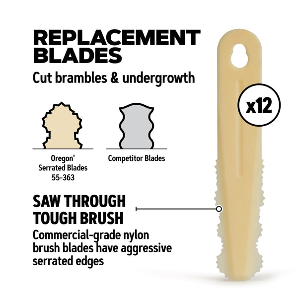 Oregon 55-363 Trimmer Brush Blades - Pack of 12
