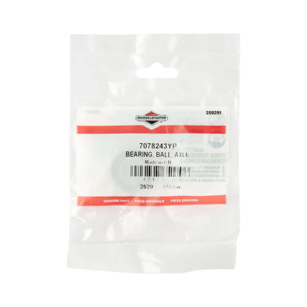 Briggs & Stratton 7078243YP Axle Ball Bearing
