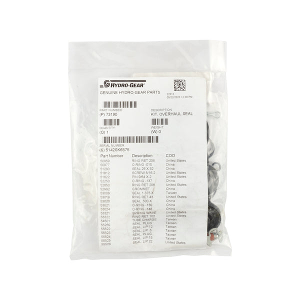 Hydro Gear 73190 Overhaul Seal Kit