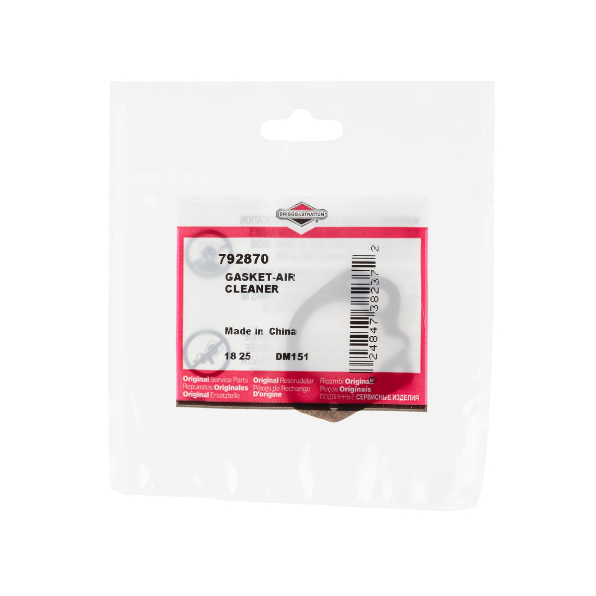Briggs & Stratton 792870 Air Cleaner Gasket