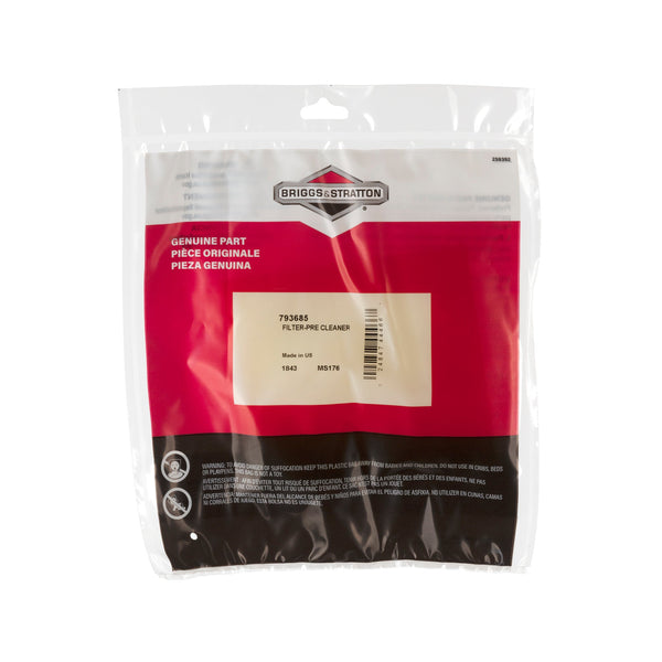 Briggs & Stratton 793685 Pre-Cleaner Filter