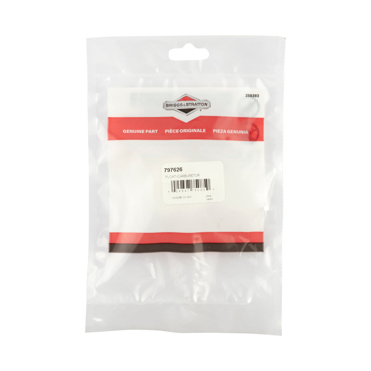Briggs & Stratton 797626 Carburetor Float