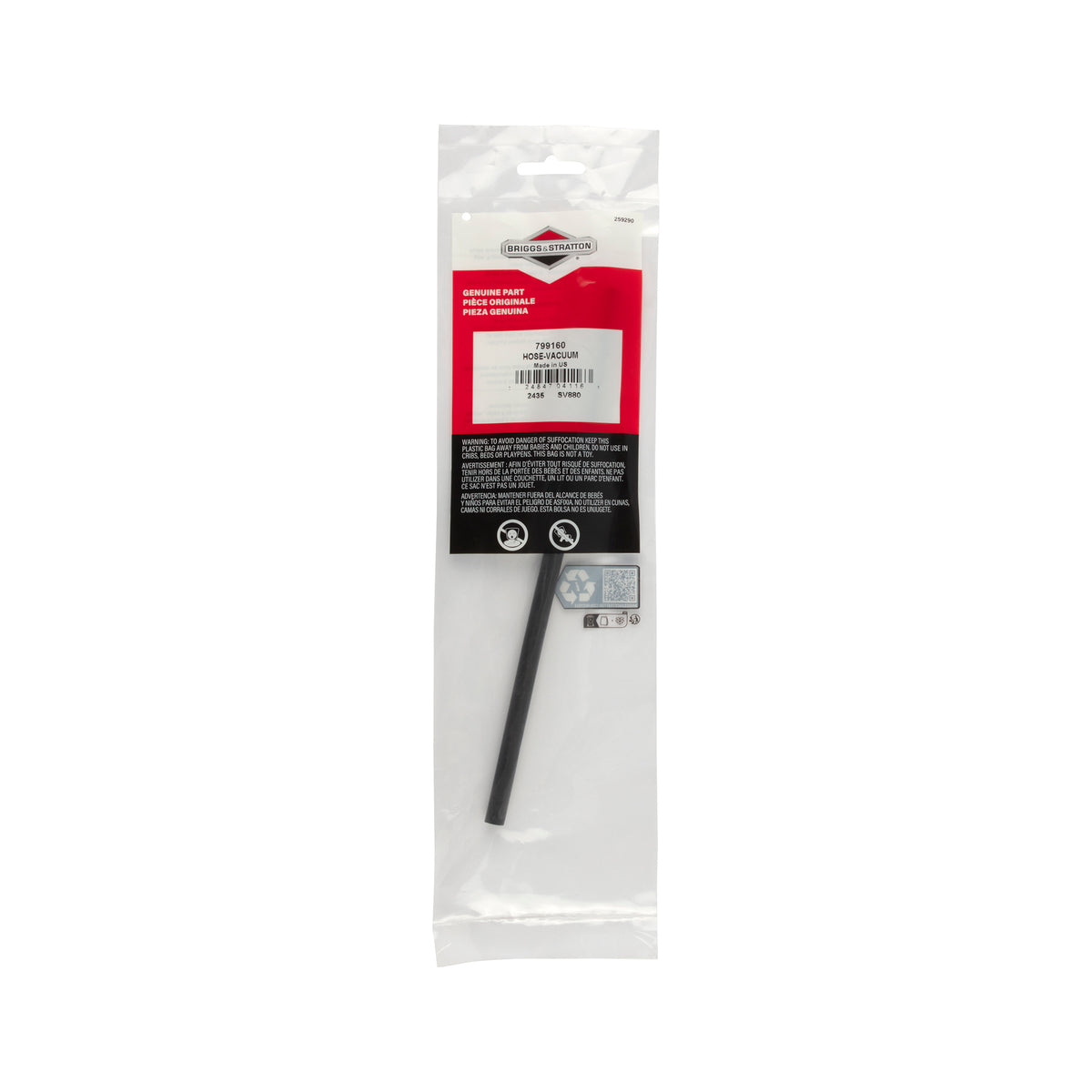 Briggs & Stratton 799160 Vacuum Hose
