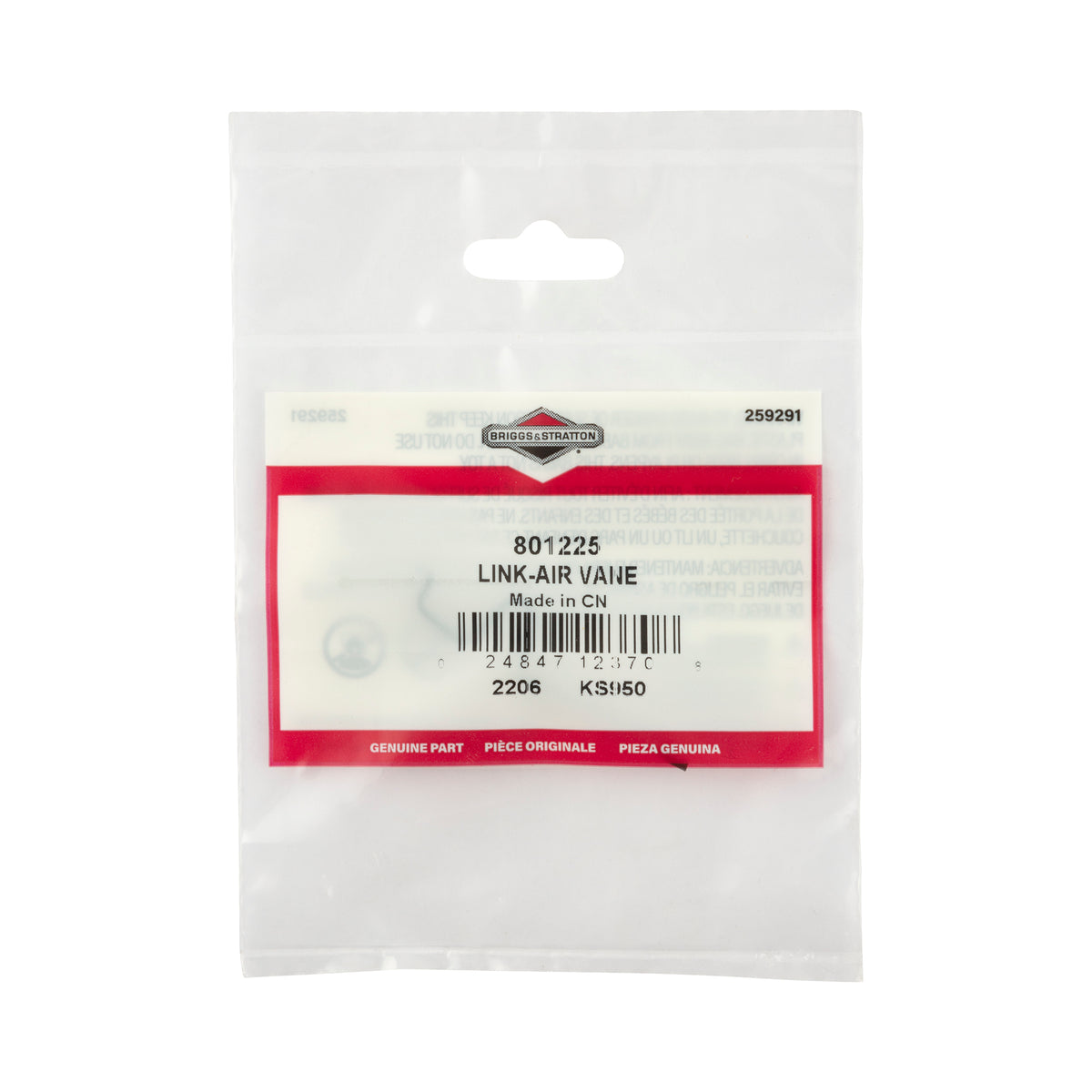 Briggs & Stratton 801225 Air Vane Link