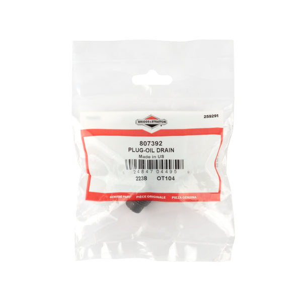 Briggs & Stratton 807392 Oil Drain Plug