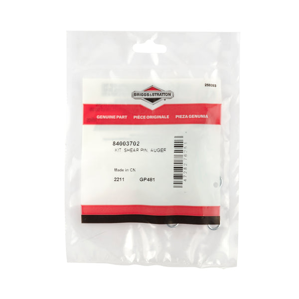 Briggs & Stratton 84003702 Auger Shear Pins - Contains 4