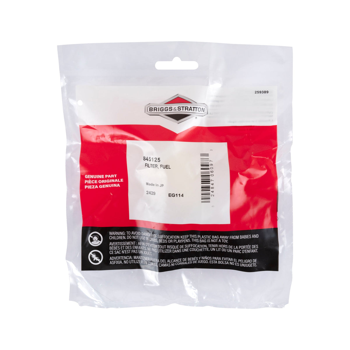 Briggs & Stratton 845125 Fuel Filter - 30 Micron