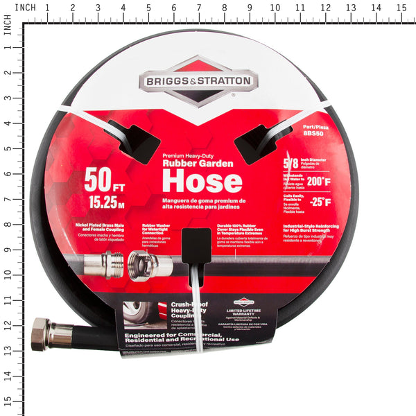 Briggs & Stratton 8BS50 Heavy-Duty Rubber Garden Hose (50ft)