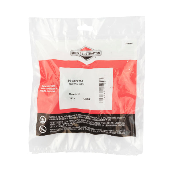 Briggs & Stratton 092377MA SWITCH -KEY
