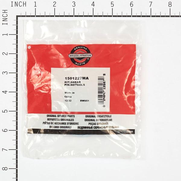 Briggs & Stratton 1501227MA Kit, Shear Pin - No Tools