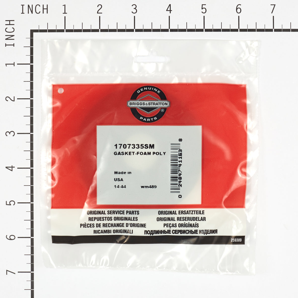 Briggs & Stratton 1707335SM Foam Poly Gasket
