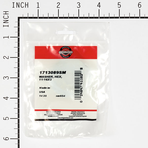 Briggs & Stratton 1713089SM Hex Washer, 11/16 X 2.0