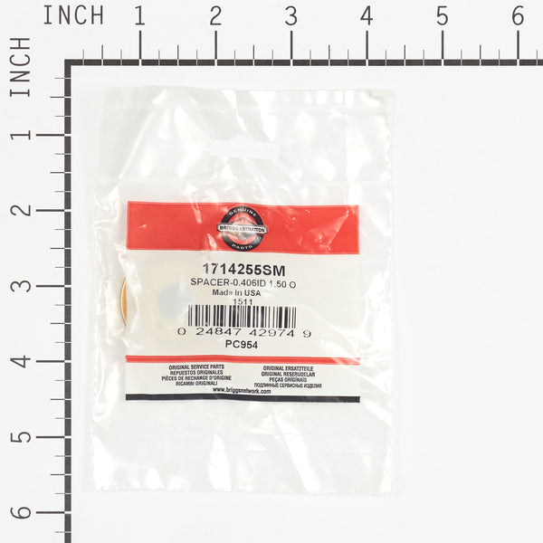 Briggs & Stratton 1714255SM Spacer - 0.406 ID x 1.50 OD